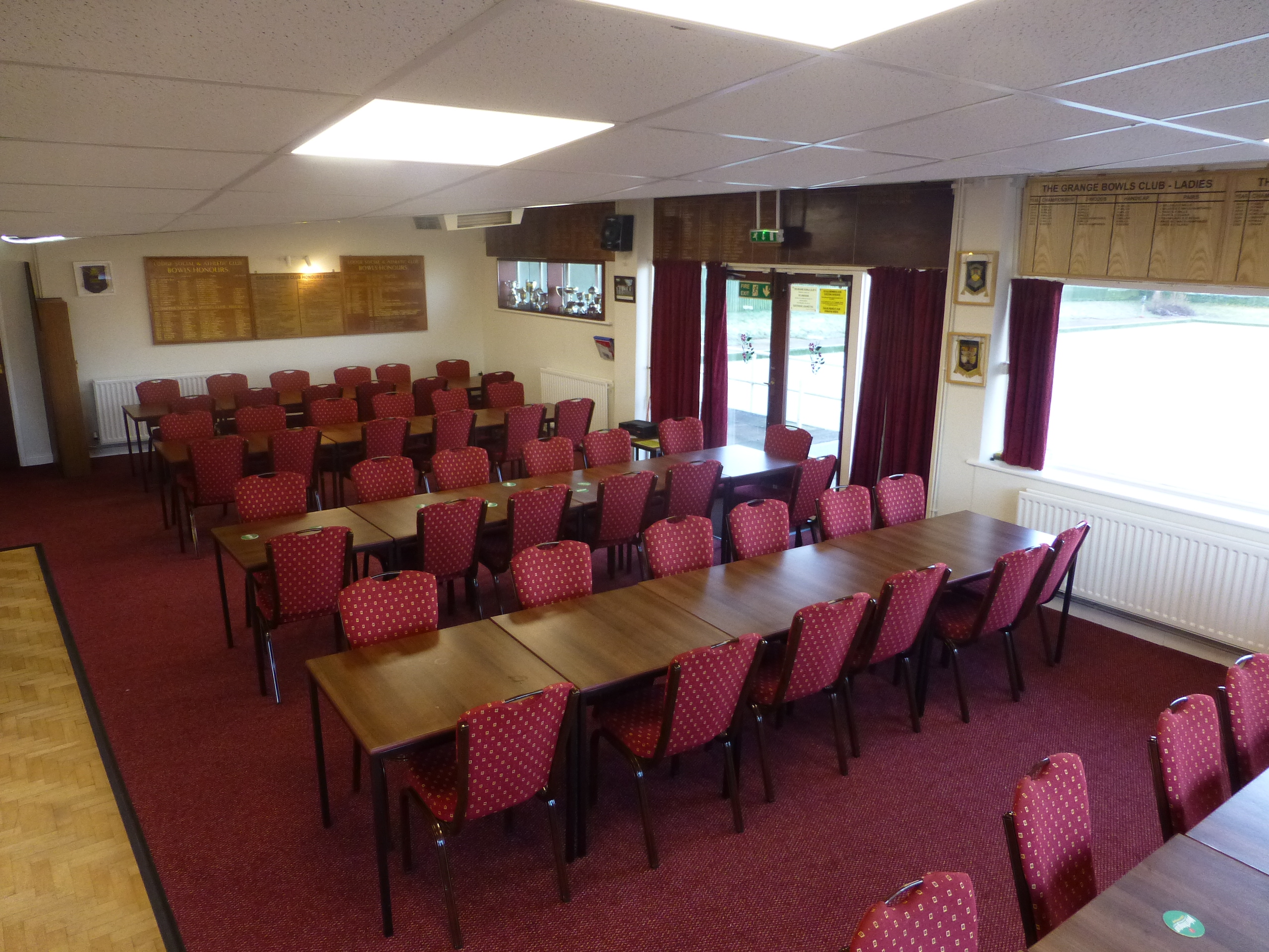 Grange clubhouse seating